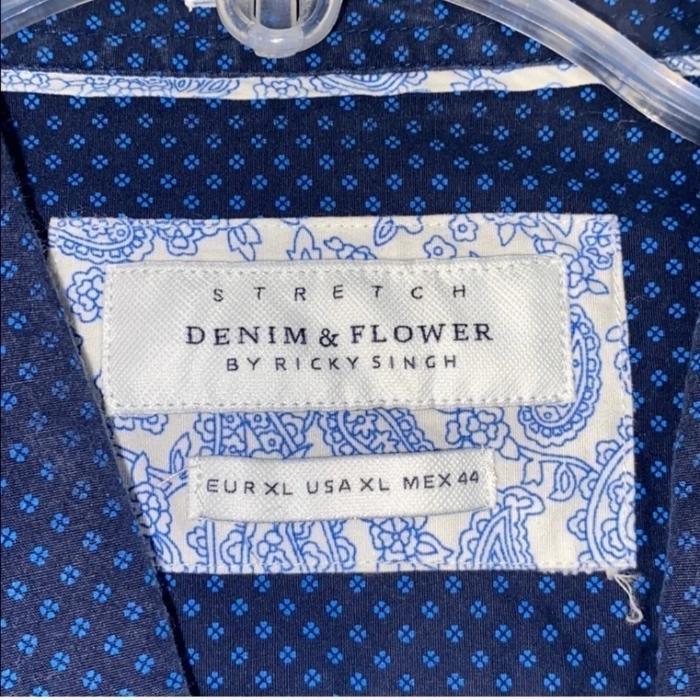 Denim & Flower short sleeve button down, slim fit